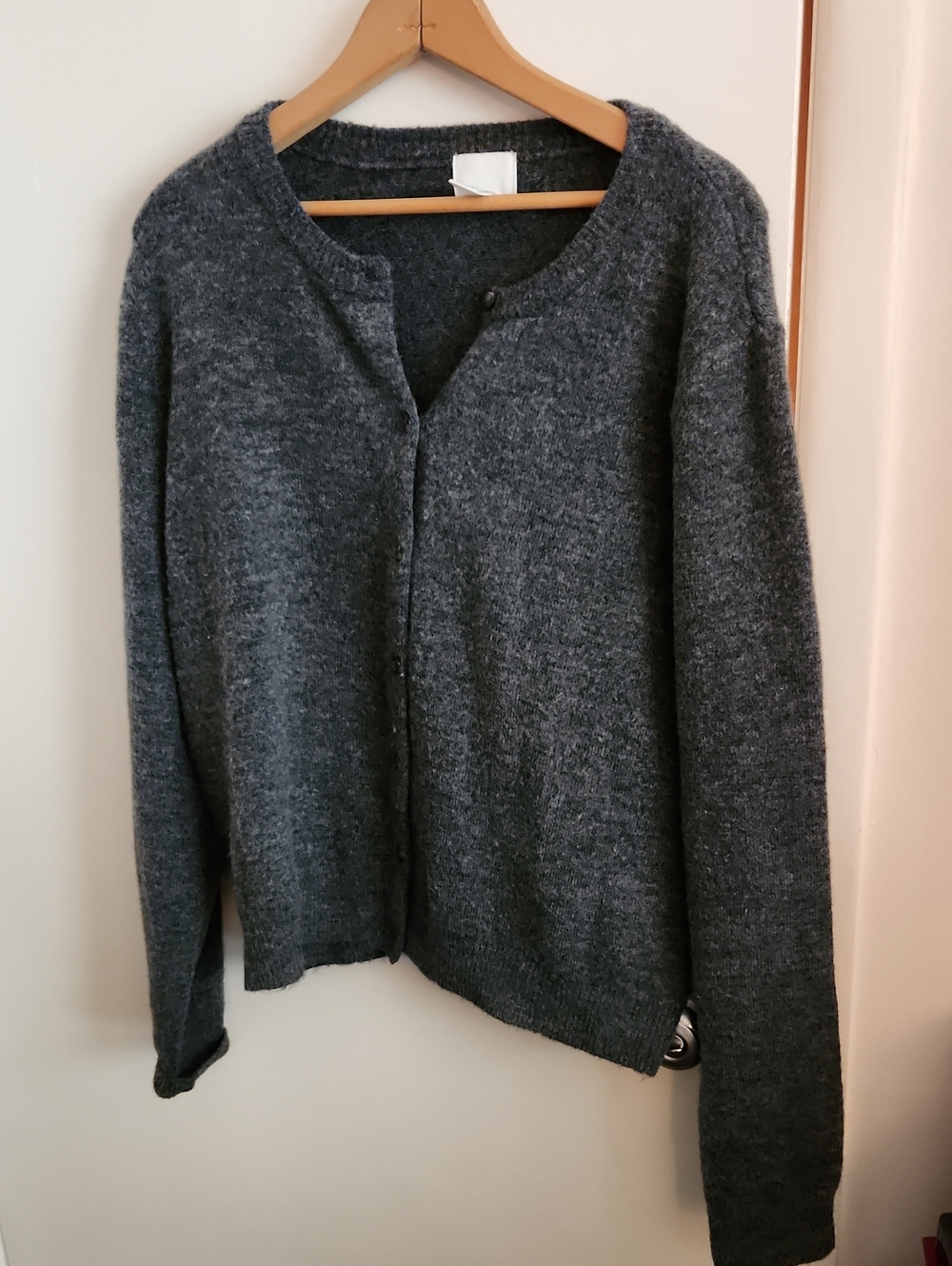 H&M Dark Charcoal Gray Women's Knit Cardigan